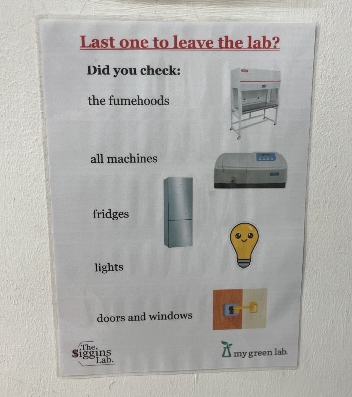  Figure 4: Shut down reminder by the door